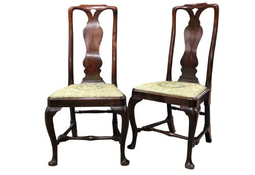 PAIR OF GEO I WALNUT HIGH BACK CHAIRS - ADDITIONAL PHOTO 1
