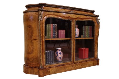 EXCEPTIONAL BURR WALNUT KINGWOOD SIDE CABINET - ADDITIONAL PHOTO 1