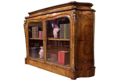 EXCEPTIONAL BURR WALNUT KINGWOOD SIDE CABINET - ADDITIONAL PHOTO 2