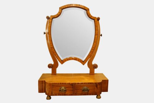 GEORGE III SATINWOOD TOILET MIRROR - ADDITIONAL PHOTO 3