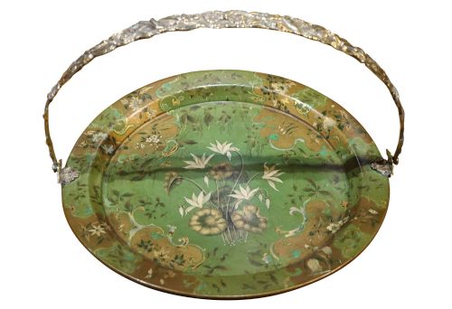 REGENCY GREEN PAPIER MACHE DISH - ADDITIONAL PHOTO 2