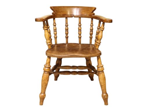 19thc Smokers Bow Arm Chair