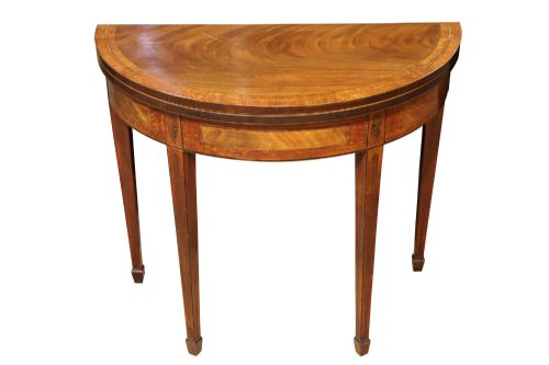 GEORGIAN SATINWOOD FOLDOVER CARD TABLE - ADDITIONAL PHOTO 3