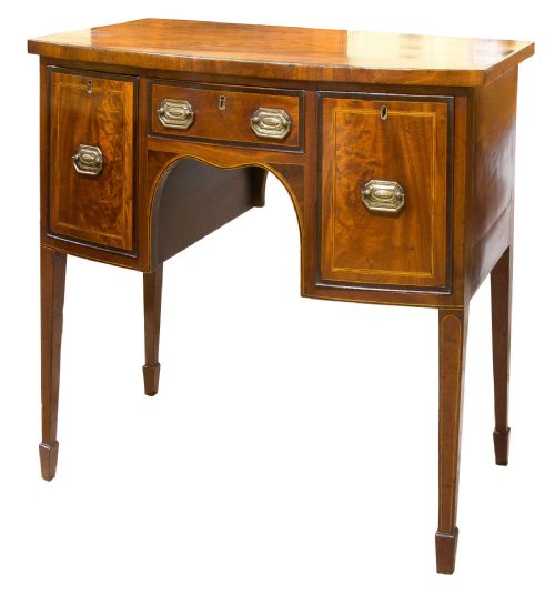 GEO III MAHOGANY BOWFRONT SIDEBOARD