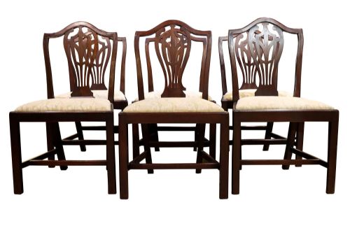 SET OF 6 HEPPLEWHITE STYLE DINING CHAIRS - ADDITIONAL PHOTO 3