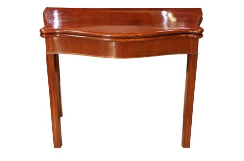 GEORGE III SERPENTINE SHAPED CARD TABLE - ADDITIONAL PHOTO 2