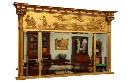 18thc Gilt Overmantel Mirror