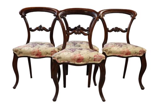 SET OF 4 ROSEWOOD DINING CHAIRS - ADDITIONAL PHOTO 1
