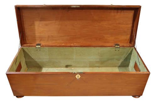 fig 1. Georgian Cuban Mahogany Blanket Box with Key