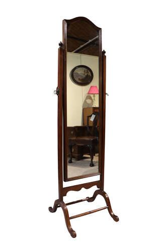 Edwardian Cheval Mirror