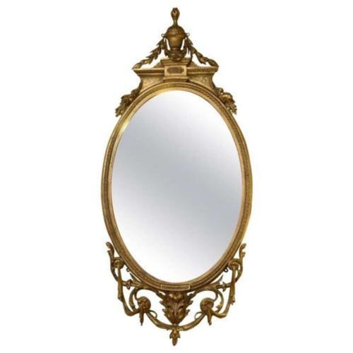 MID 19THC CARVED OVAL MIRROR - ADDITIONAL PHOTO 3