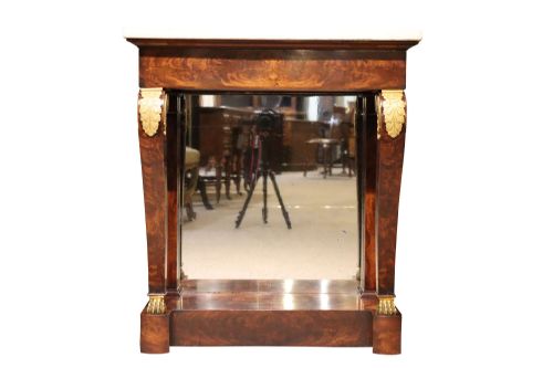 19THC FRENCH MARBLE TOP CONSOLE TABLE - ADDITIONAL PHOTO 1