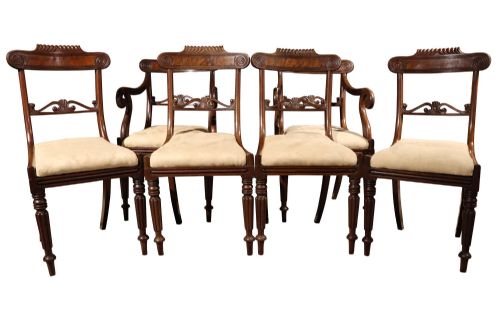 A GOOD SET OF SIX MAHOGANY DINING CHAIRS IN THE MANNER OF GILLOWS CIRCA 1830 - ADDITIONAL PHOTO 4
