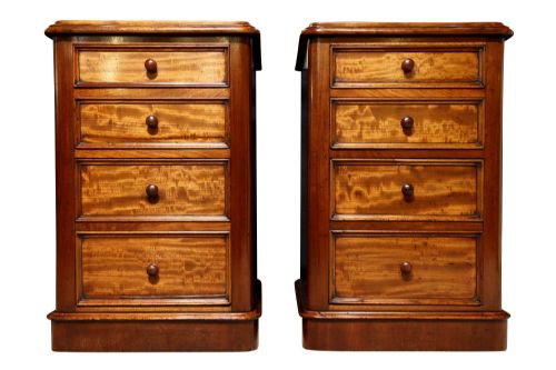 PAIR OF VICTORIAN MAHOGANY BEDSIDE CHESTS CIRCA 1850