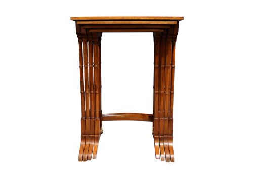 EDWARDIAN HANDPAINTED SATINWOOD LADIES WRITING TABLE WITH MIRRORED SUPERSTRUCTURE C1900 - ADDITIONAL PHOTO 5