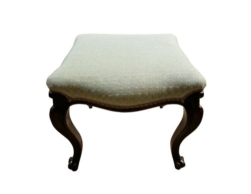 19THC MAHOGANY STOOL ON CABRIOLE LEGS - ADDITIONAL PHOTO 1