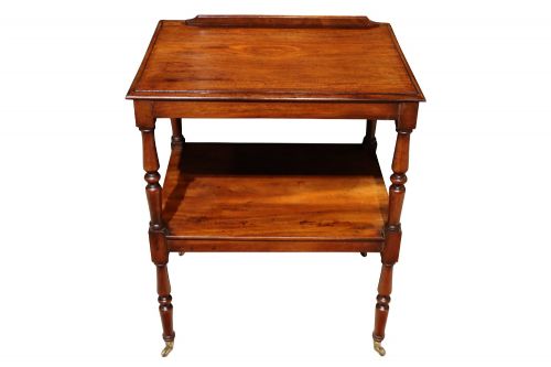 EARLY 19TH CENTURY MAHOGANY TWOTIER READING TABLE SIDE TABLE CIRCA 1820 - ADDITIONAL PHOTO 2