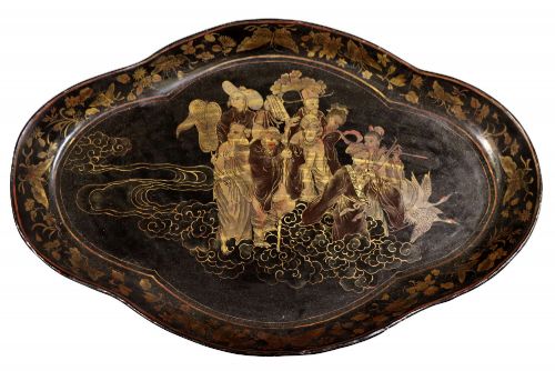 ENGLISH CHINOISERIE TRAY 19THC