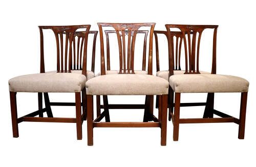 SET OF SIX GEORGIAN MAHOGANY DINING CHAIRS - ADDITIONAL PHOTO 2