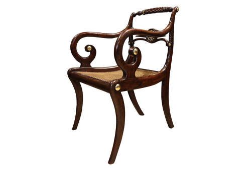 PAIR OF FINE ENGLISH REGENCY ARMCHAIRS - ADDITIONAL PHOTO 2