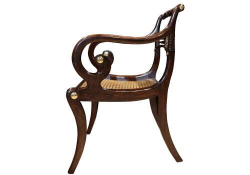 PAIR OF FINE ENGLISH REGENCY ARMCHAIRS - ADDITIONAL PHOTO 6