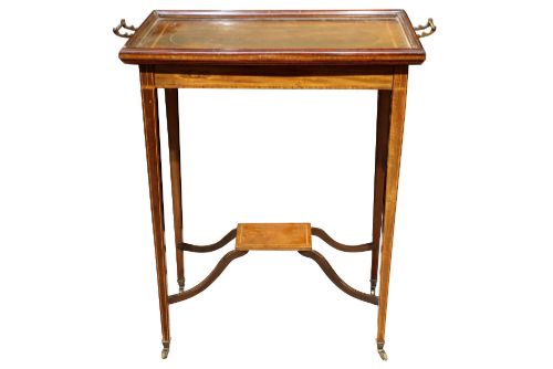 Edwardian Inlaid Mahogany Tray Top Occasional Table, Circa 1905