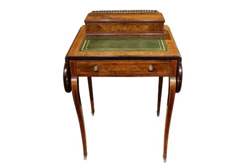 Edwardian Inlaid Rosewood Lady’s Writing Table with Fitted Interior, Circa 1900
