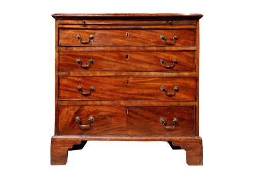 Small George III Mahogany Chest of Drawers with Brushing Slide, Circa 1800