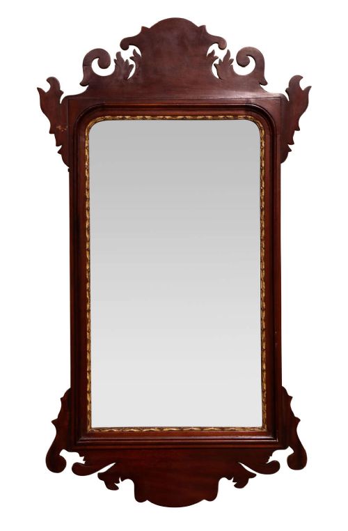 Victorian Chippendale Style Mahogany Fretwork Wall Mirror, Circa 1880