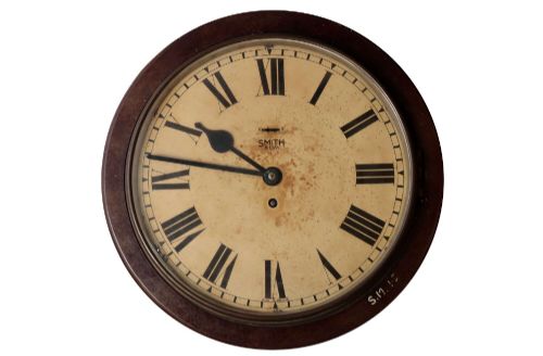 Early 20th Century Smith 8-Day Bakelite Railway Wall Clock, Circa 1920