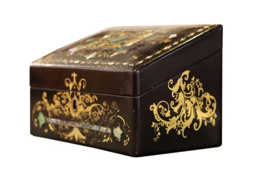 Victorian Stationery Box by Jennens & Bettridge, C1860