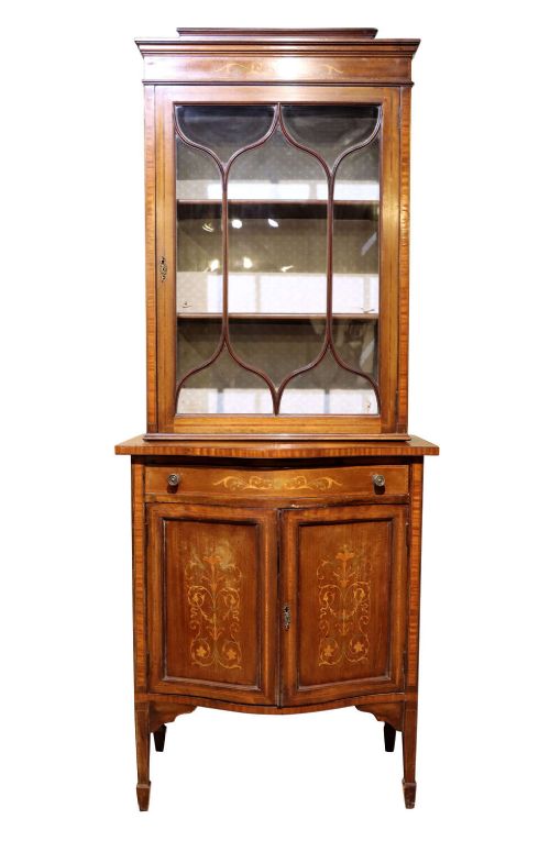 An Attractive Edwardian Inlaid Mahogany Display Cabinet, Circa 1900