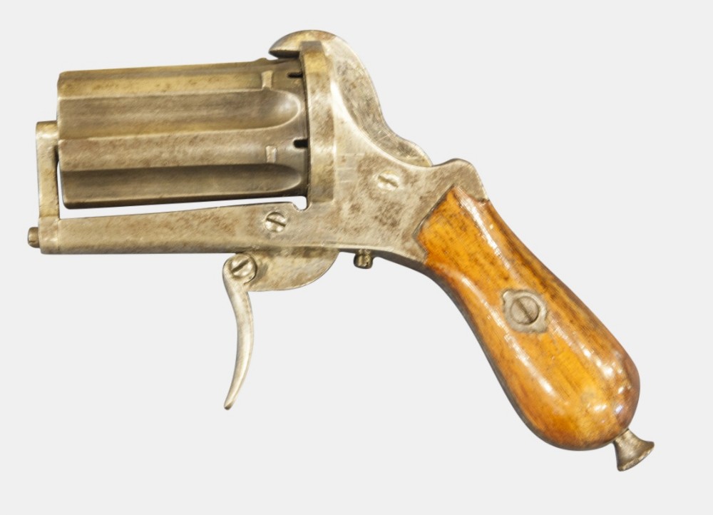Unmarked Pinfire Pepperbox Revolver
