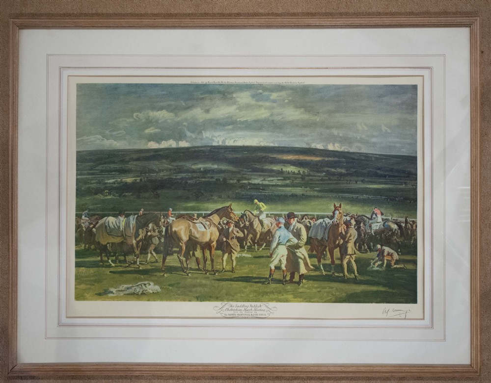 The Saddling Paddock by Sir Alfred Munnings