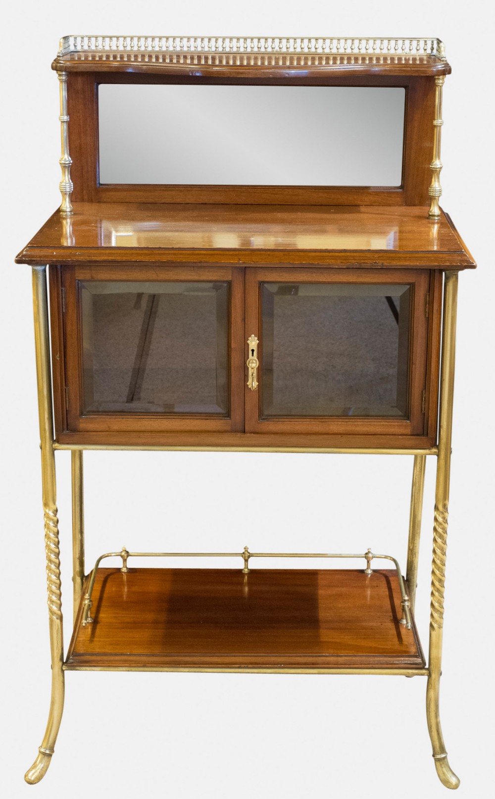 Brass & Mahogany Cabinet