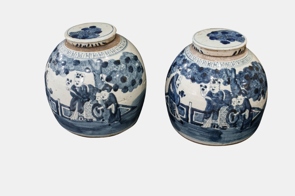 Pair of Chinese province Ginger Jars