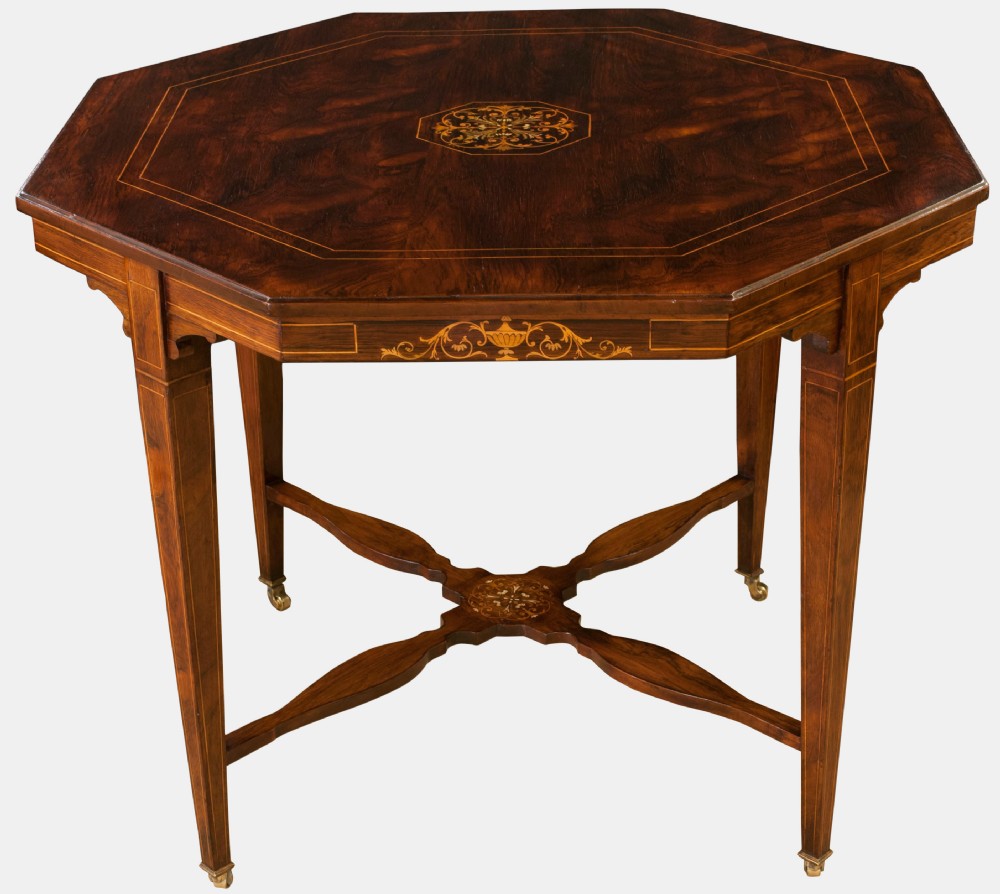 Octagonal Rosewood Edwardian Table