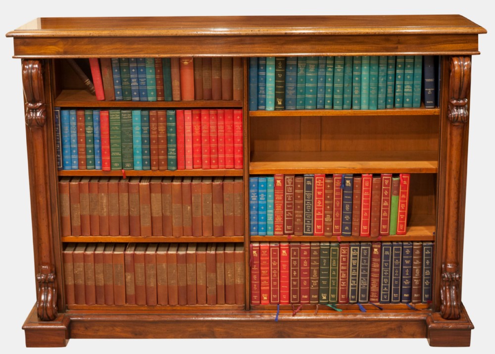 Mahogany Open Bookcase