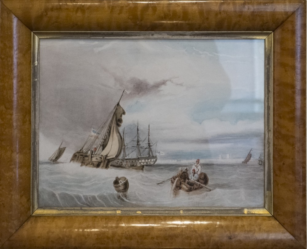 Set of 4 Watercolours of Naval Ports