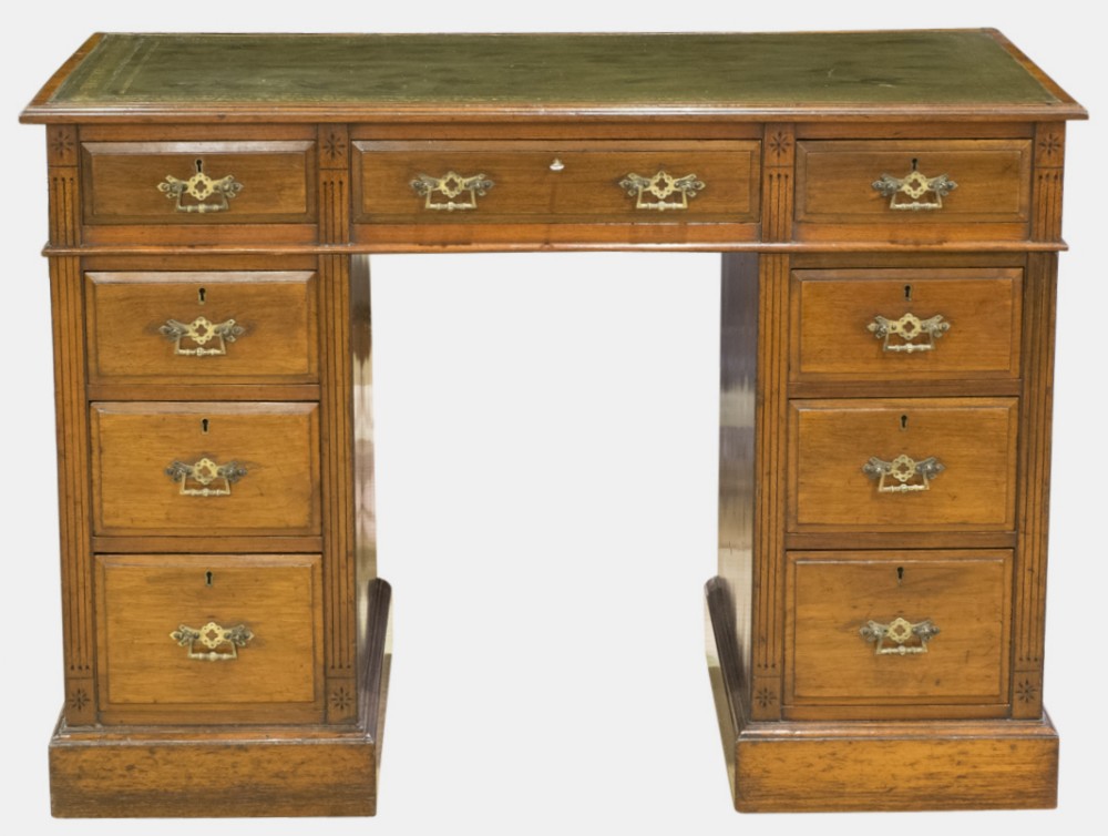 Walnut 3 Section Desk