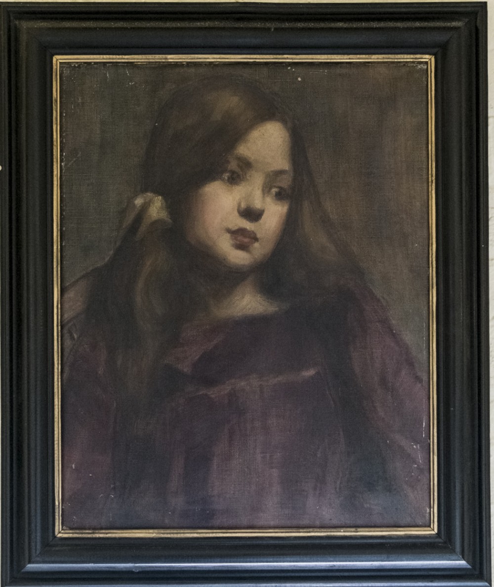 Oil on Canvas of Young Girl