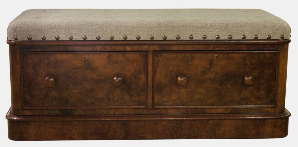 Burr Walnut Window Seat
