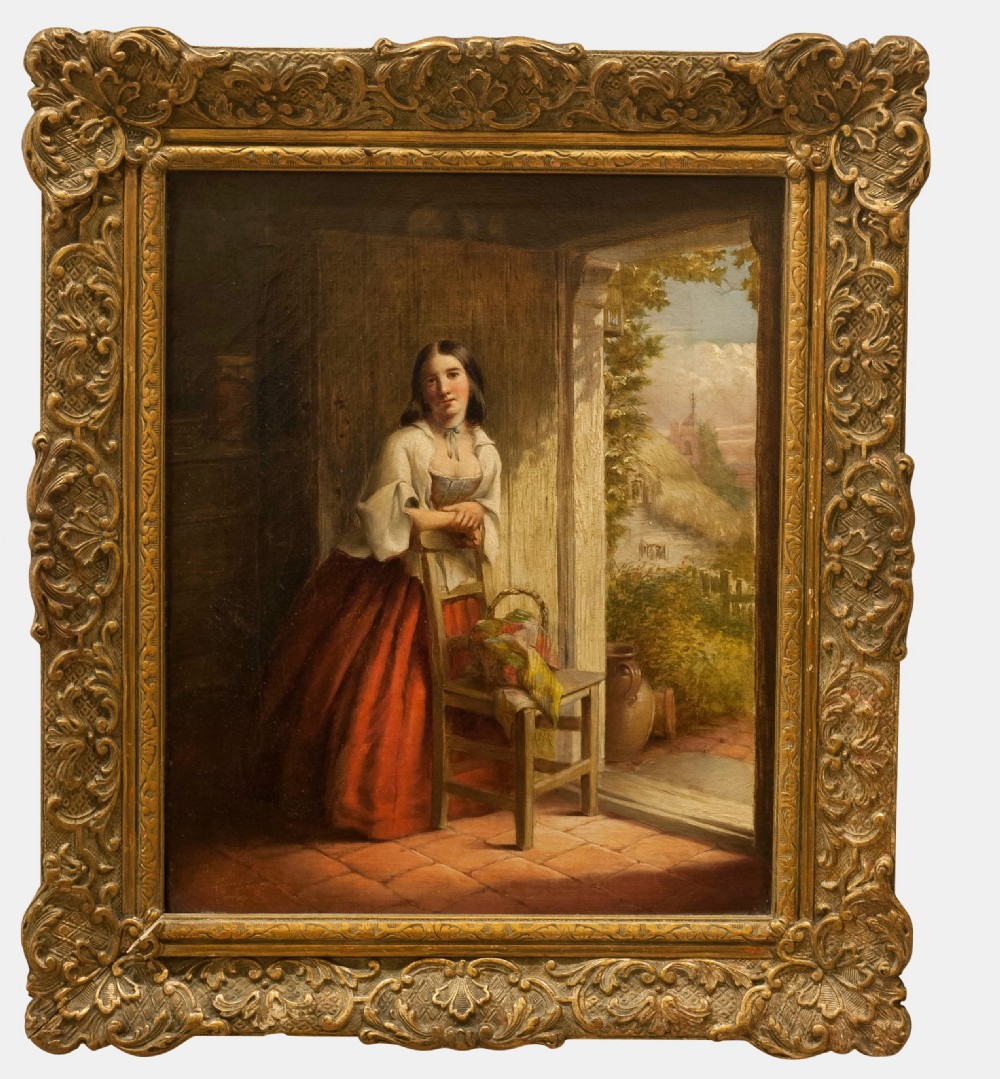 Oil on Canvas of Young Girl