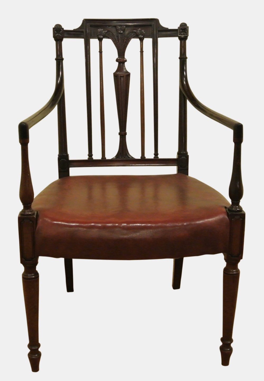 Hepplewhite Style Mahogany Elbow Chair