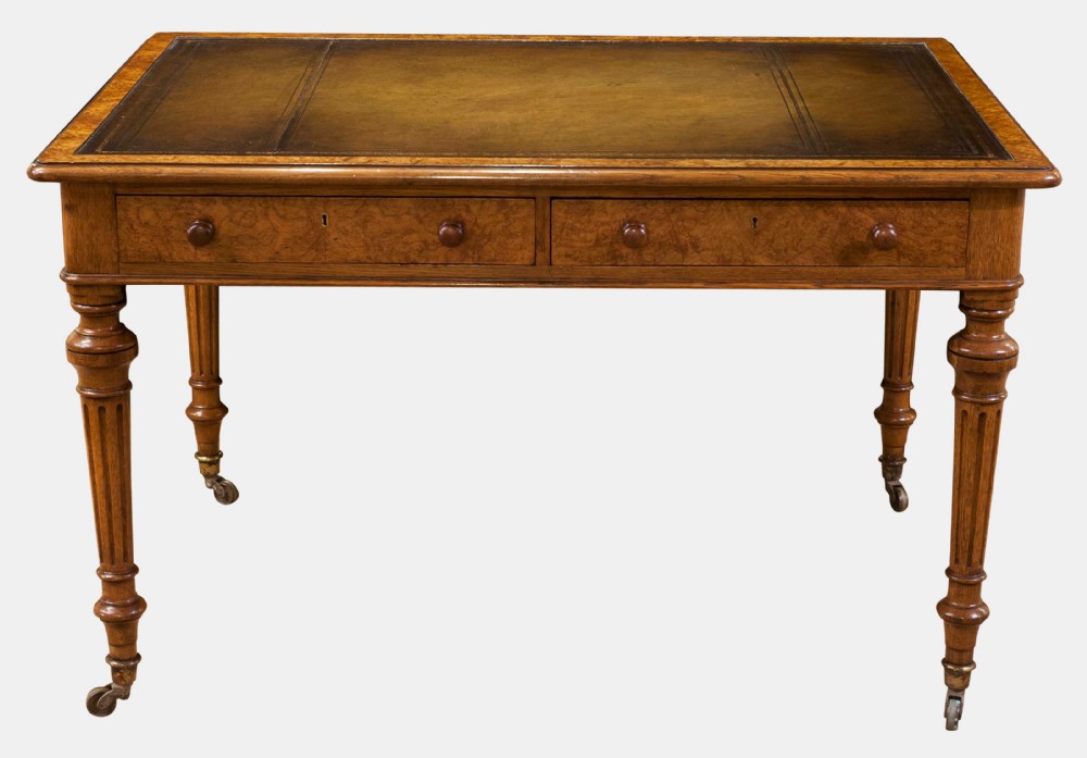 Walnut & Burr Walnut Writing Table