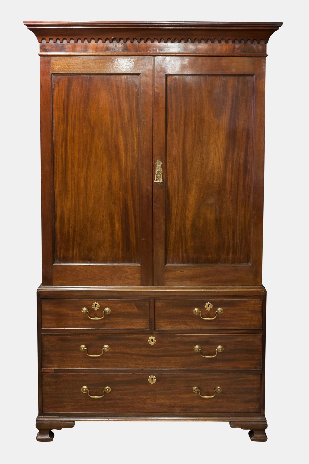 Georgian Mahogany Linen Press