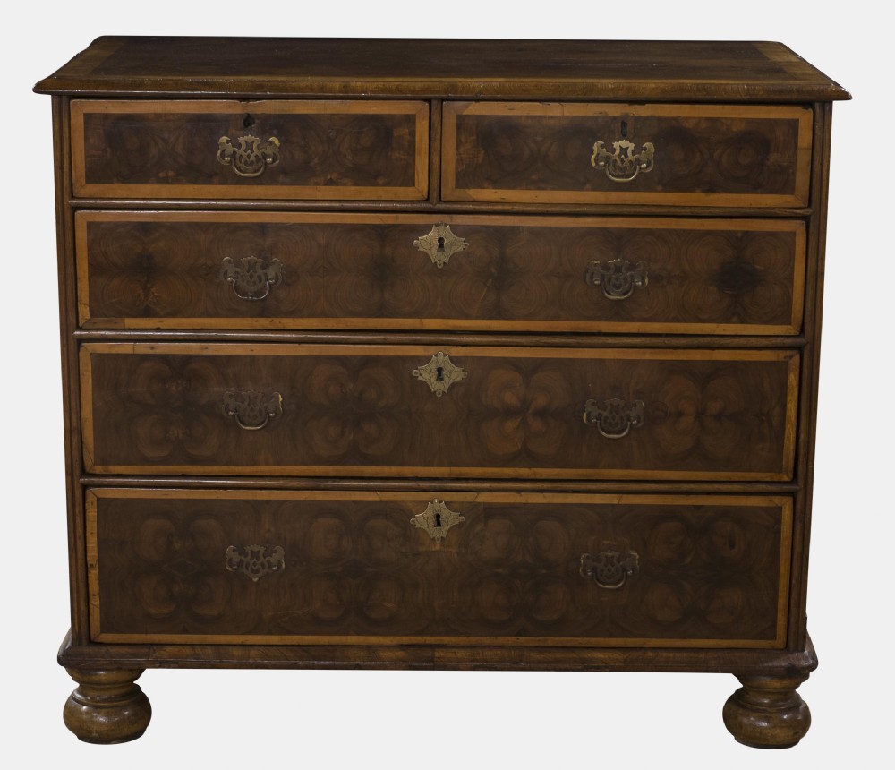 Oyster Walnut Chest of Drawers
