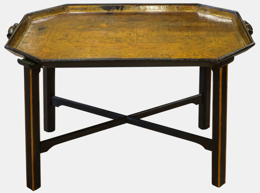 Chinese Export Tray on Stand