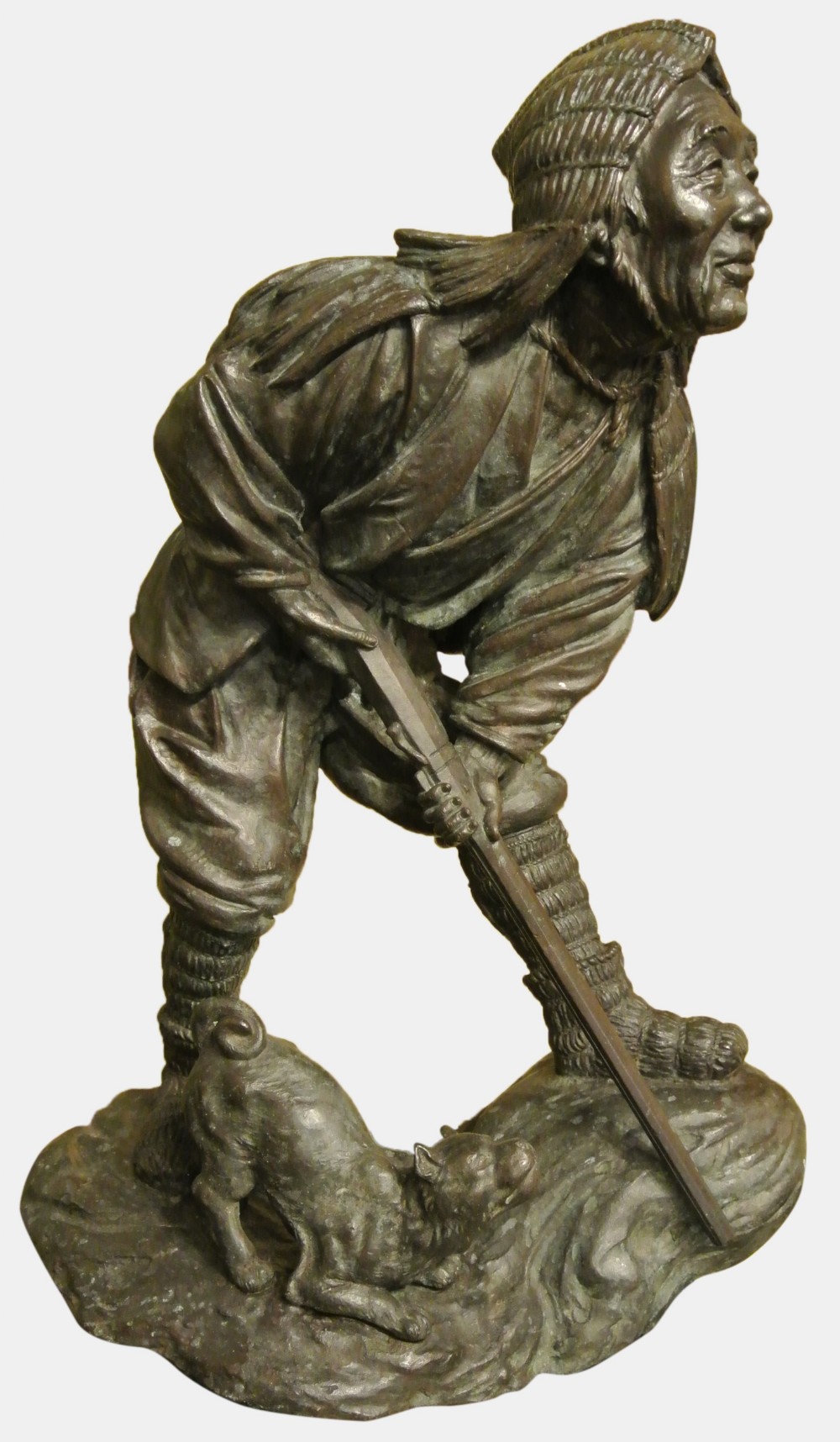 Bronze Japanese Meiji Period Hunter Figure