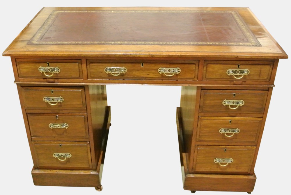 Edwardian Walnut Desk